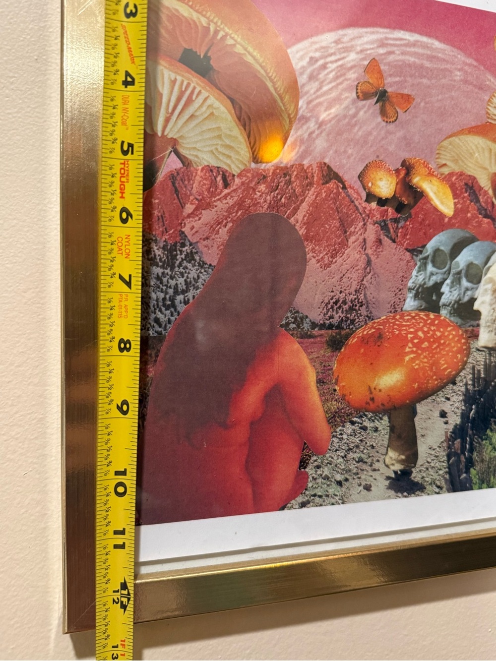 Surreal Pink Mushroom Landscape Art Print Original Work